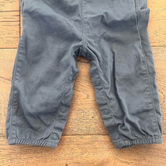 Carters Baby Boy Overall Set Bear Puppy Blue Stripes Long Sleeve 12 months - Picture 7 of 11